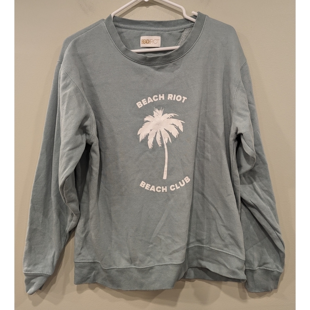 Beach Riot Beach Club Long Sleeve Crew Sweatshirt Size Small